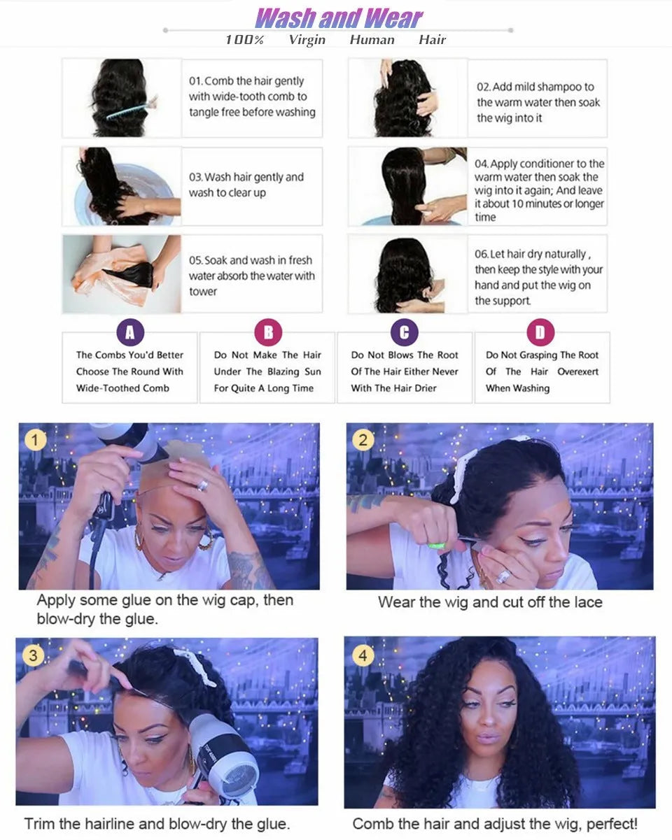 Body wave human hair lace front wig showing 13x4 construction and medium long length