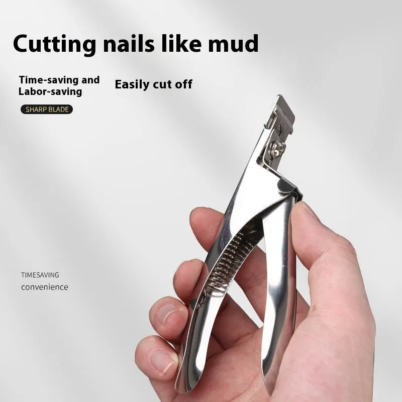 Titanium French U-shaped nail scissors with stainless steel blades and three handle colour options