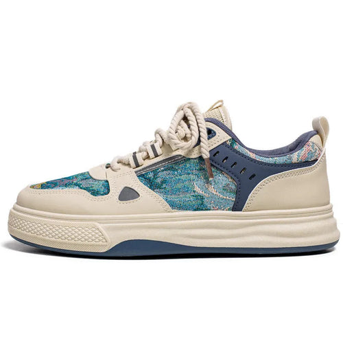 Canvas casual shoes with round toe and flat heel in Milan green or beige colours
