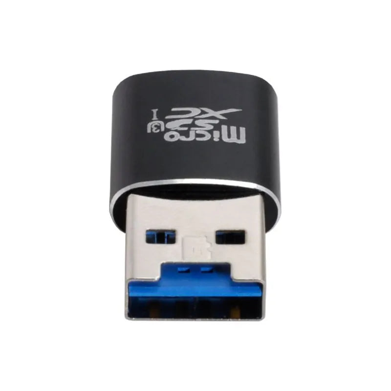 Black USB 3.0 Micro SD memory card reader for SDHC and SDXC cards