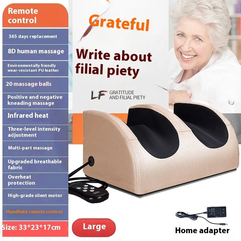 Electric foot massager machine with timer control in red, gold, black, or grey colour options