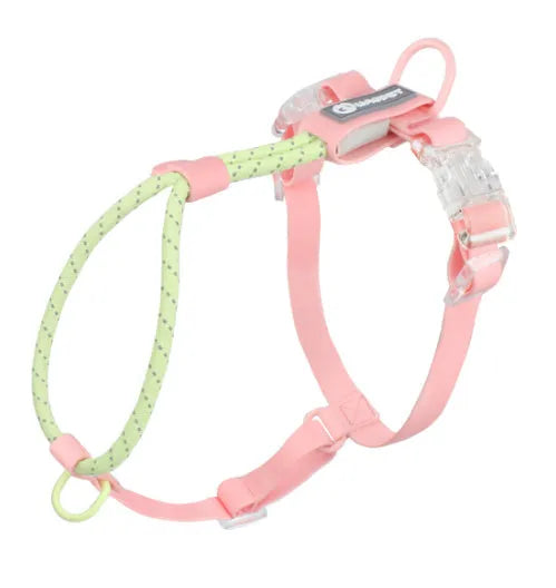 Solid colour PVC dog hand holding rope in crimson purple yellow or taoyao green showing 120cm length