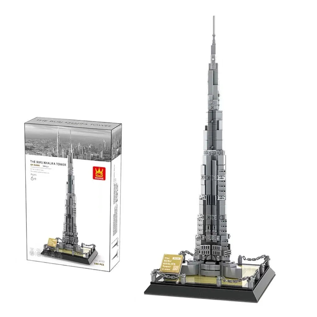 Wange building block street view set with landmark pieces including Eiffel Tower and Big Ben