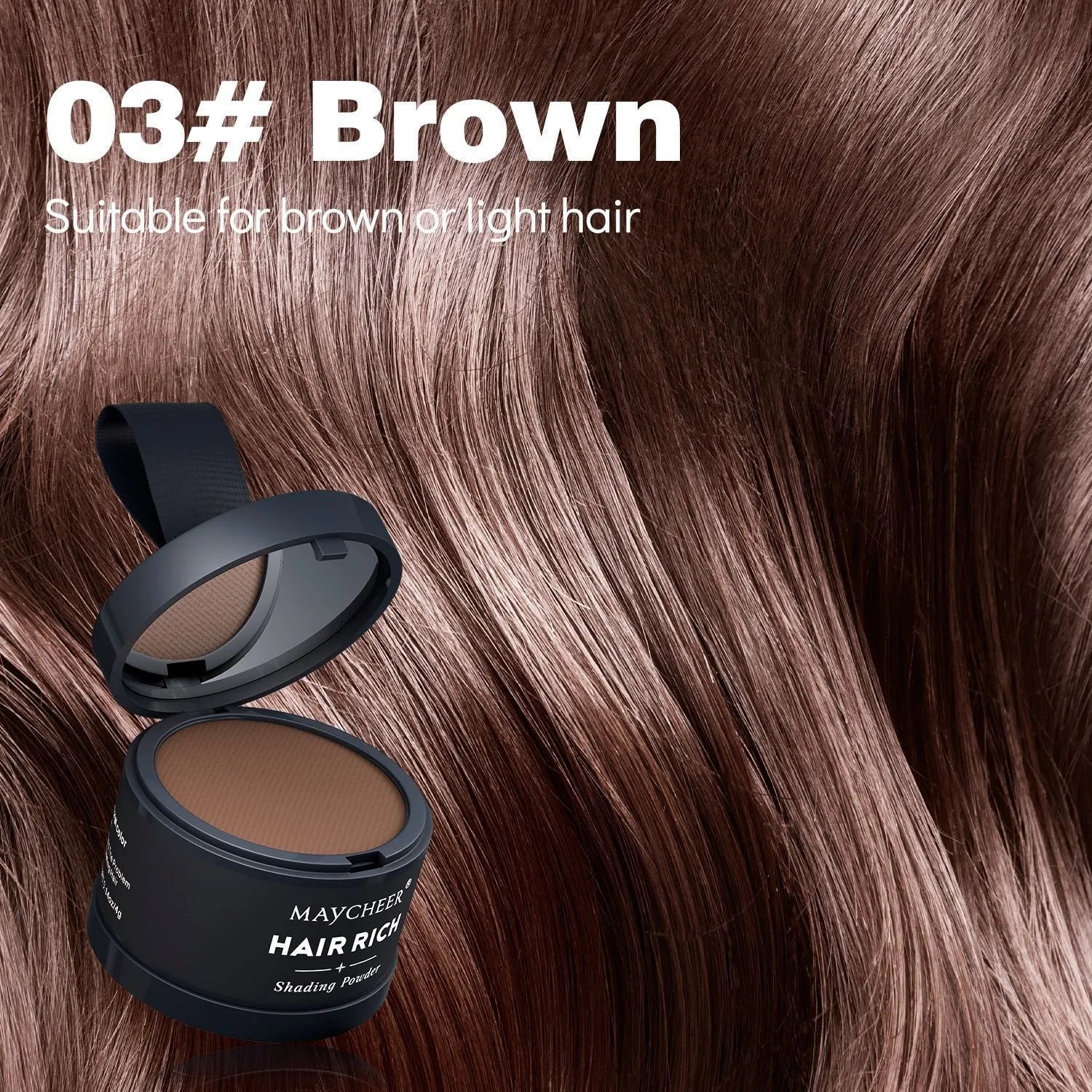 Hairline sculpting contour powder in plastic compact with dual-use brow and hairline fill, 4g net content