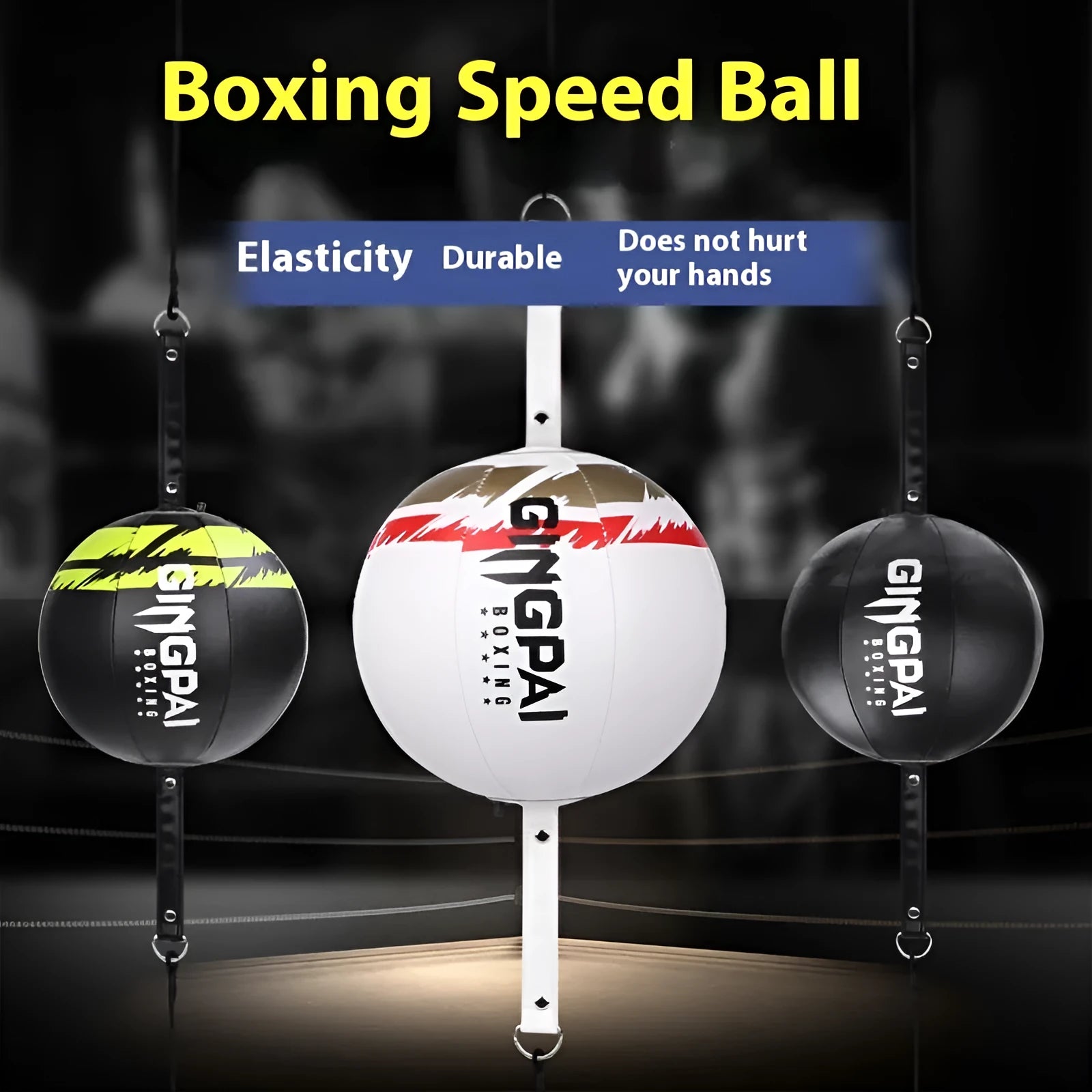 PU material hanging speed ball for boxing reaction and dodge training equipment