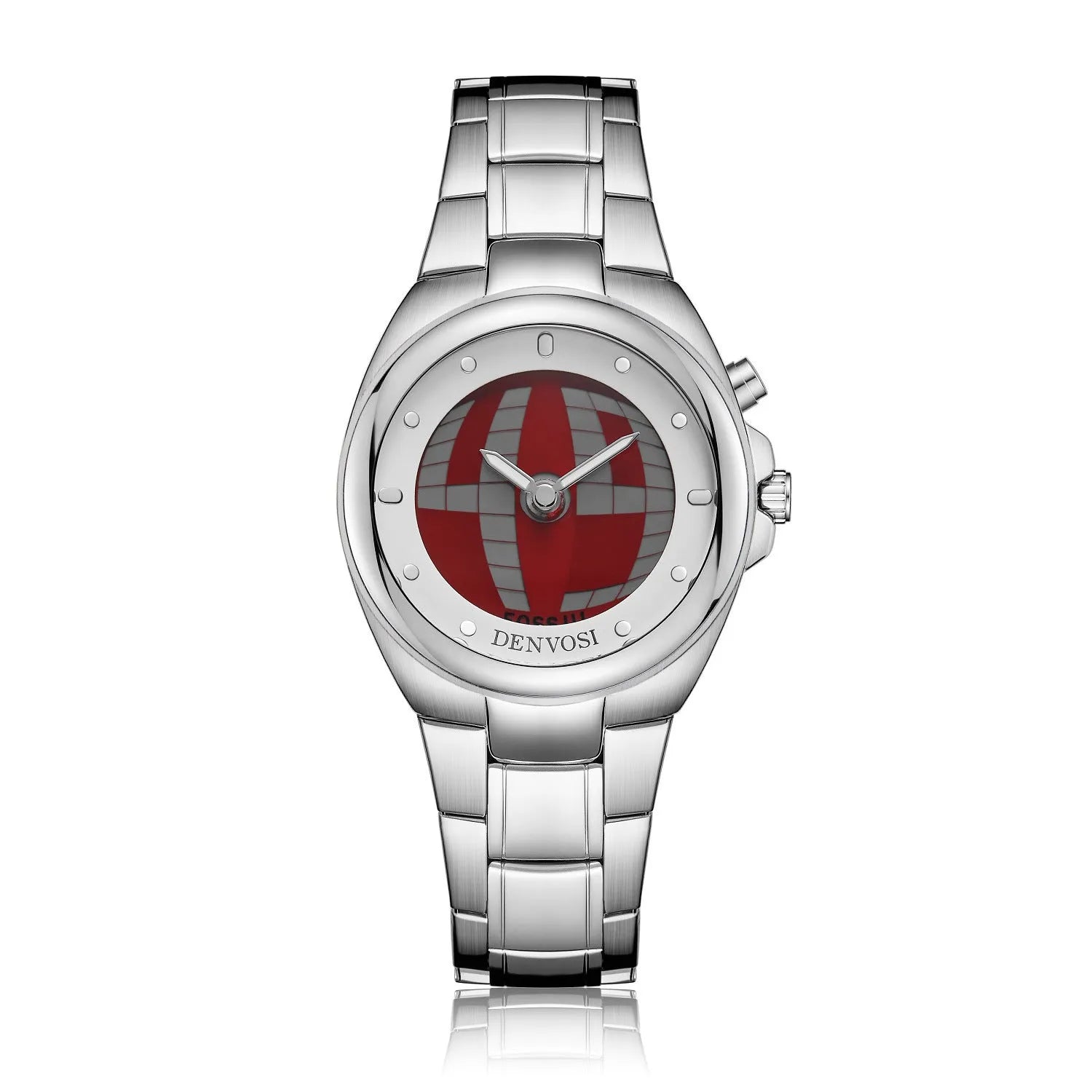 Millennium vintage Y2K digital watch with dual LED display on alloy strap