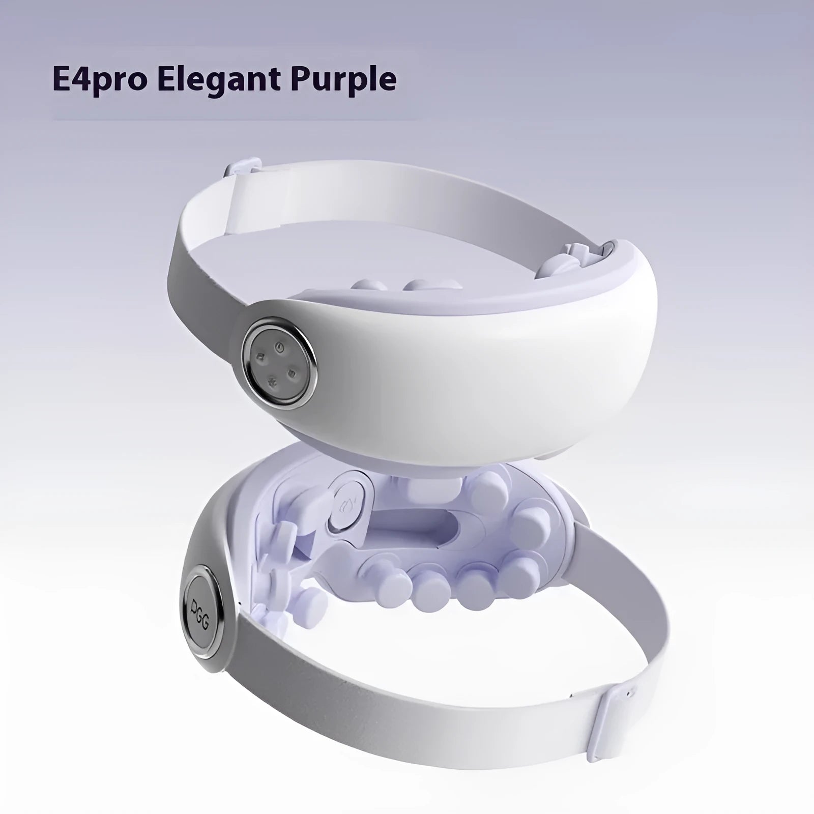 Bluetooth steam smart eye moisturising instrument in purplish grey, showing its compact design and hot compress function.