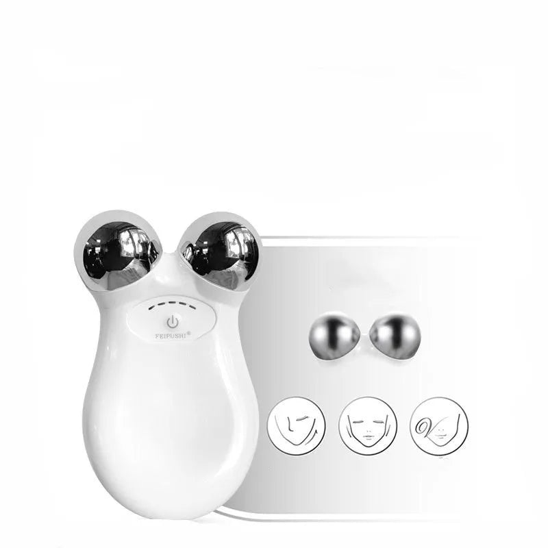 Pink micro current facial lifting device for skin rejuvenation and firming treatment