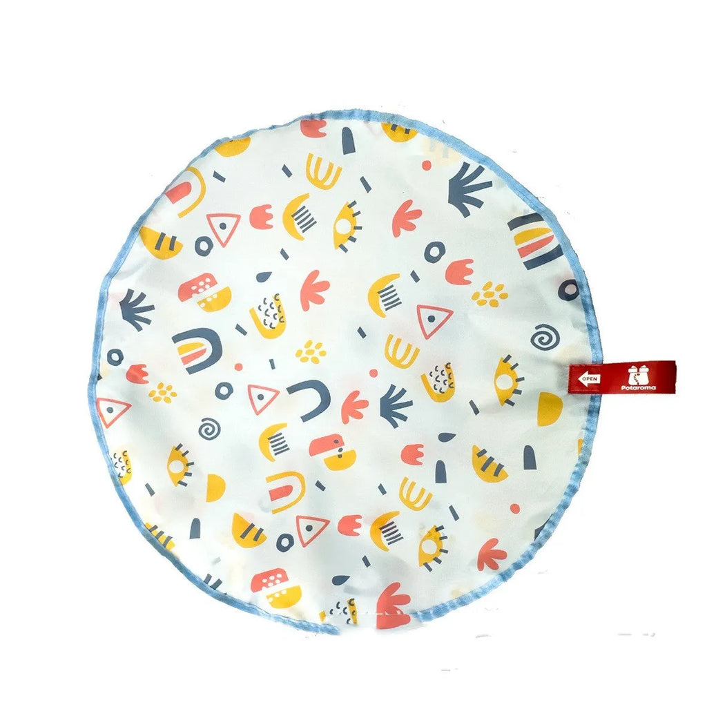 Three-piece cat toy set with round double-layer hunting cover, self fun ball, and canvas storage bag