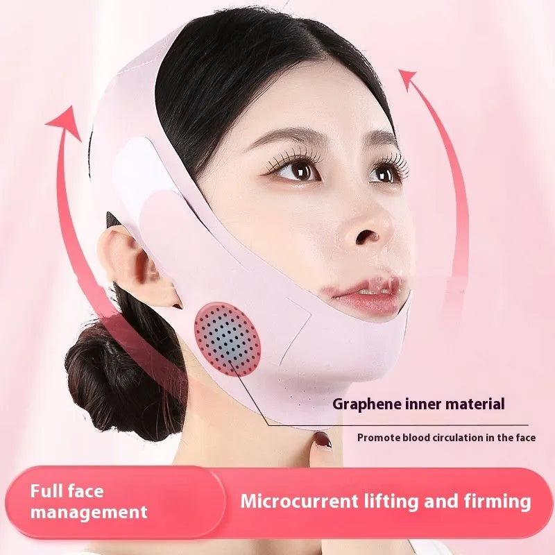 Small V face shaping mask in purple or green graphene options for facial lifting and tightening