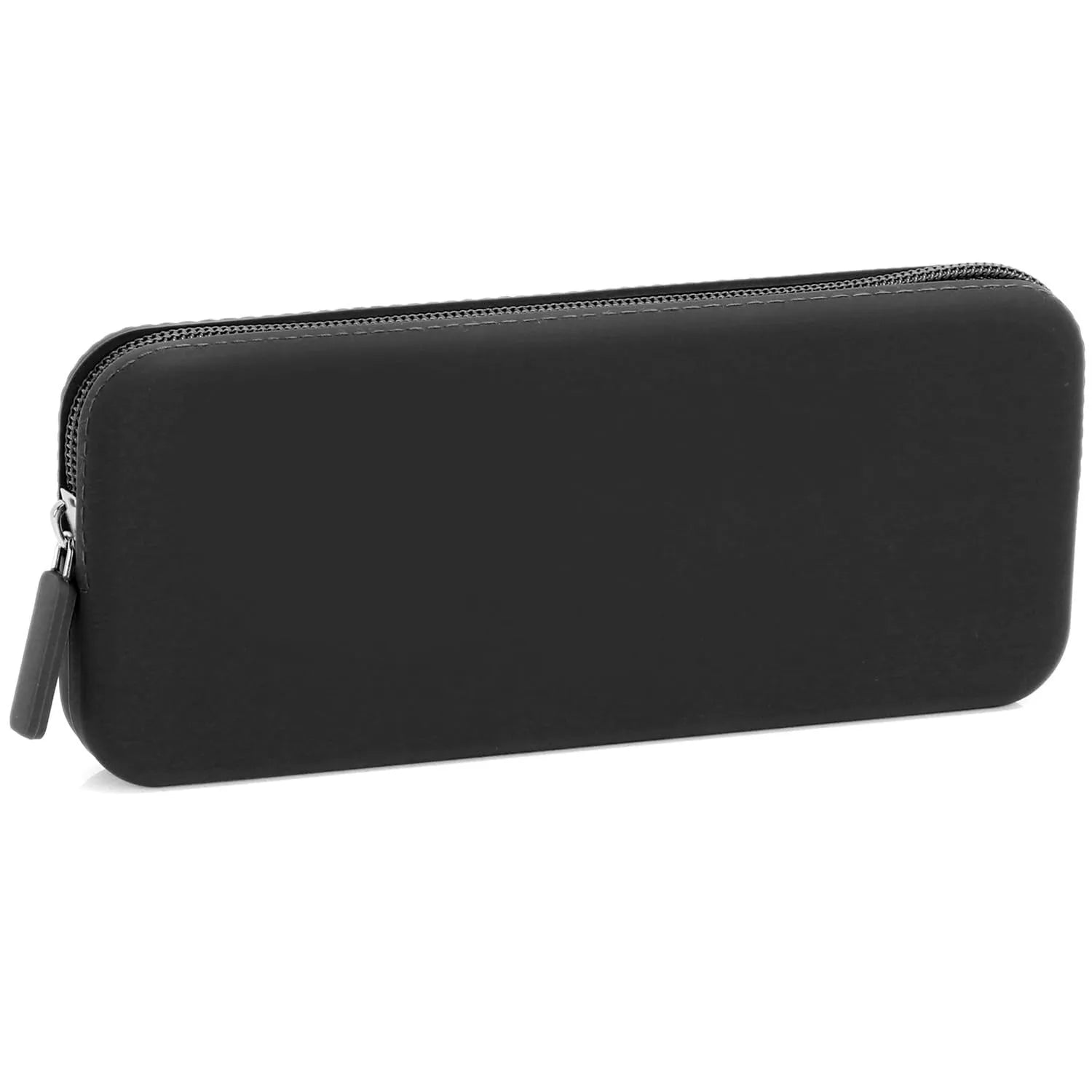 Silicone dustproof travel makeup brush storage bag in assorted colours showing 20cm by 8cm size