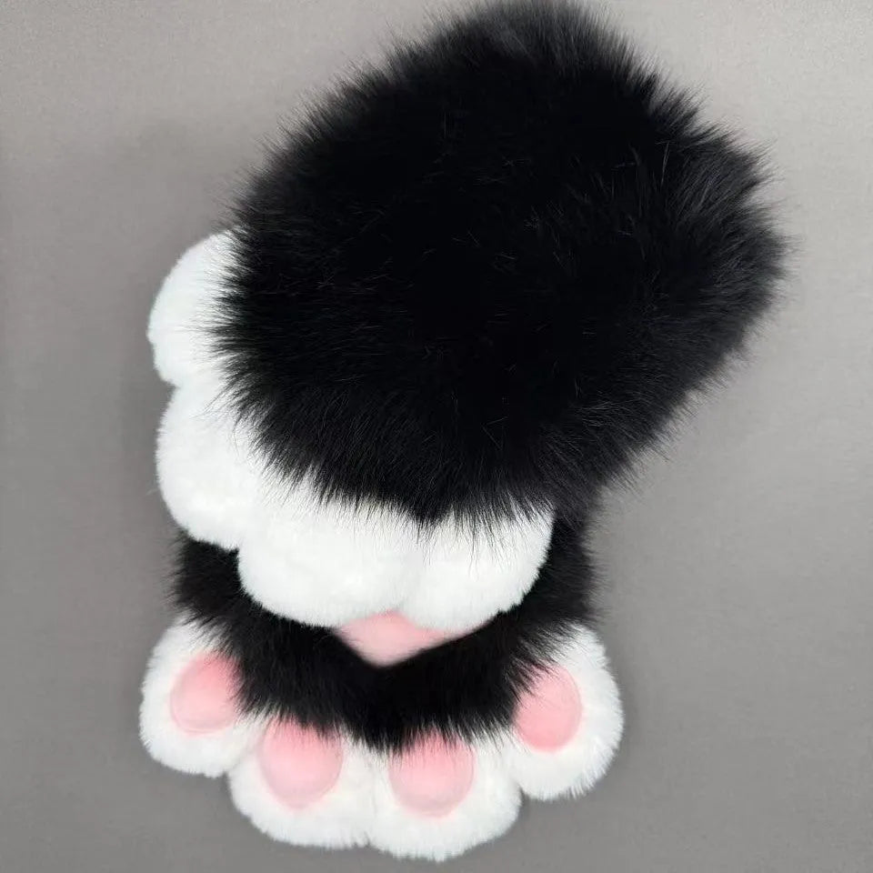Colourful animal claw cosplay gloves in nylon material showing multiple colour options