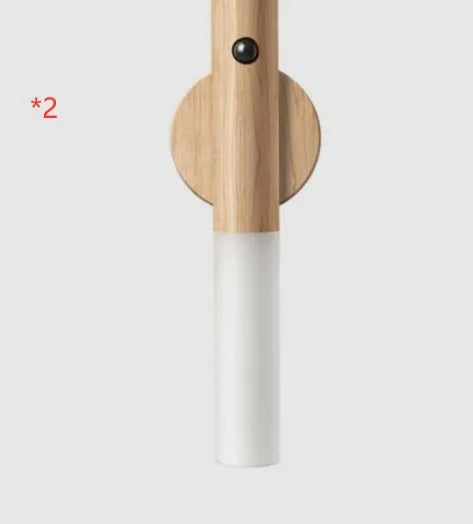 Smart Sensor Light LED desk lamp solid wood base organic glass panel warm white light