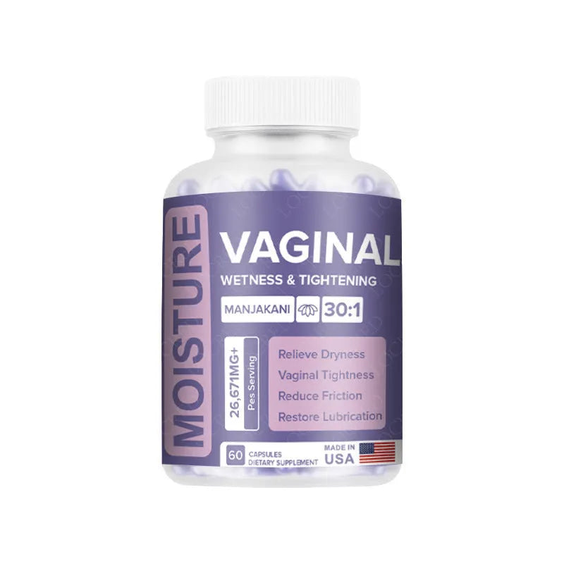 60-capsule vaginal herbal supplement bottle for adult women's intimate wellness
