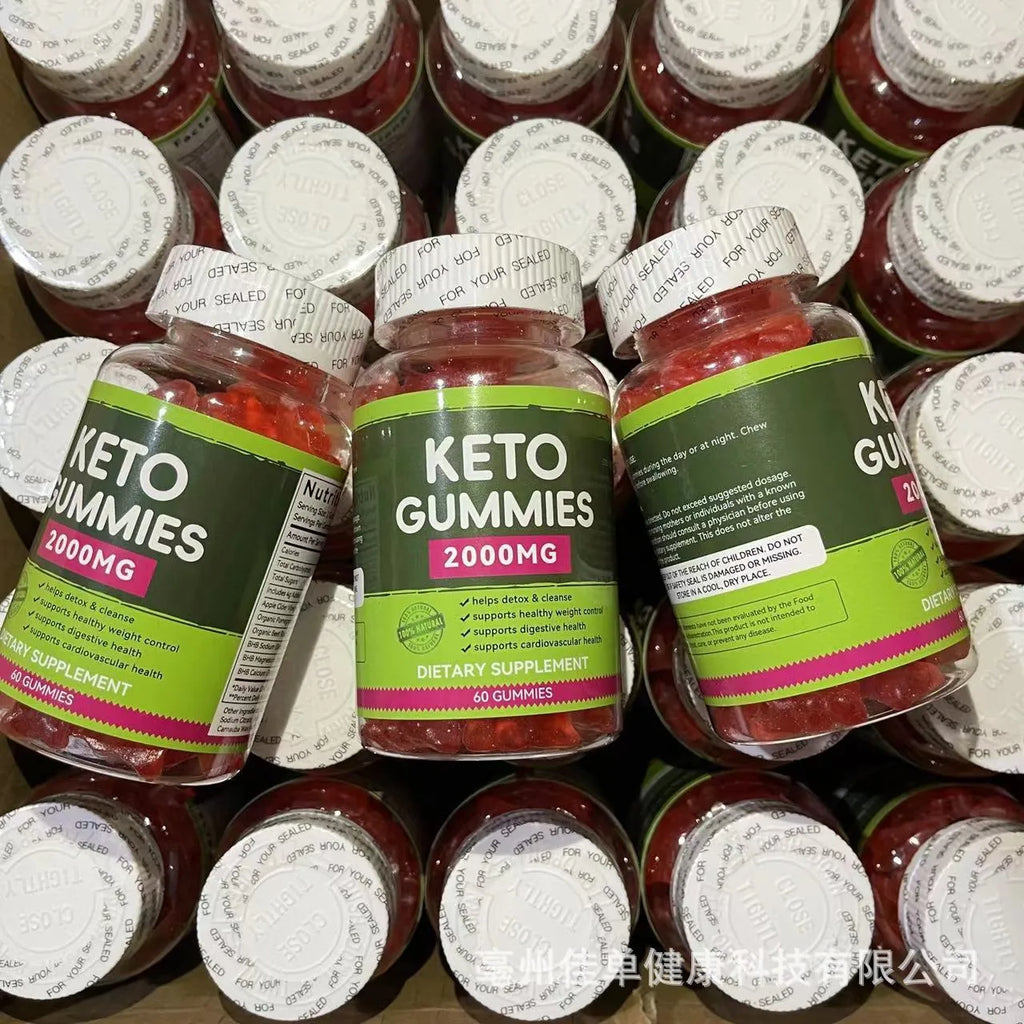 Bottle of 60 keto BHB vinegar candy vitamin soft tablets with pectin supplement