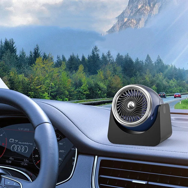 12v car heating fan for windscreen defrosting in navy blue colour with cigarette lighter plug