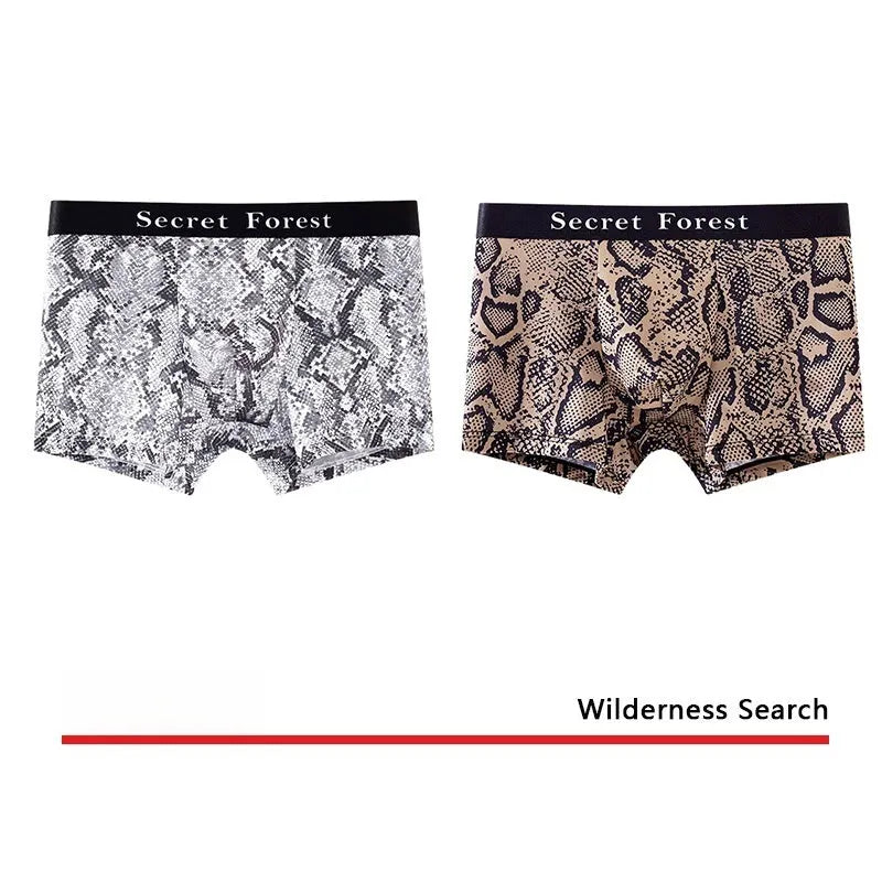 Men's thin loose knit polyester boxer shorts in black, grey, or brown colours on a mid-waist fit
