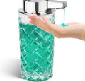 Automatic intelligent charging soap dispenser with plated silver shell and Type-C port.