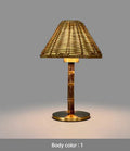 Gold alloy desk lamp with 3W LED showing three-step brightness button and Type-C port