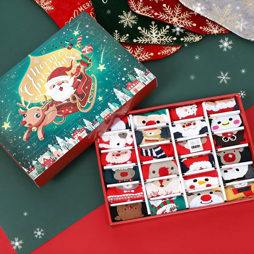 Christmas Socks Blind Box resin craft decoration with plastic components for holiday party displays