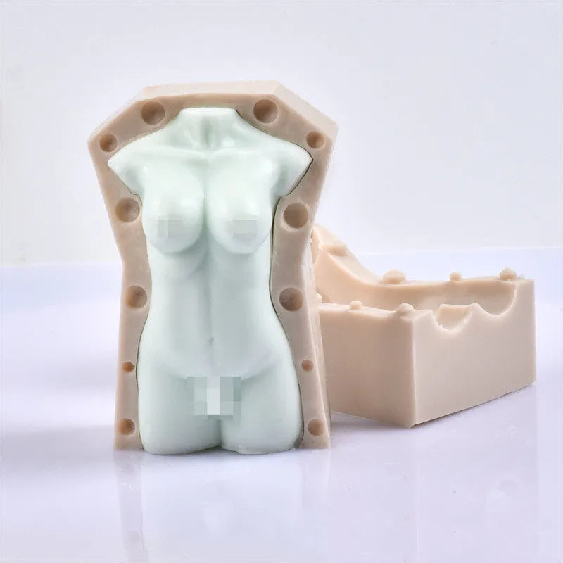 Geometric-shaped silicone mold for candles and aromatherapy plasters showing two cavity sizes.