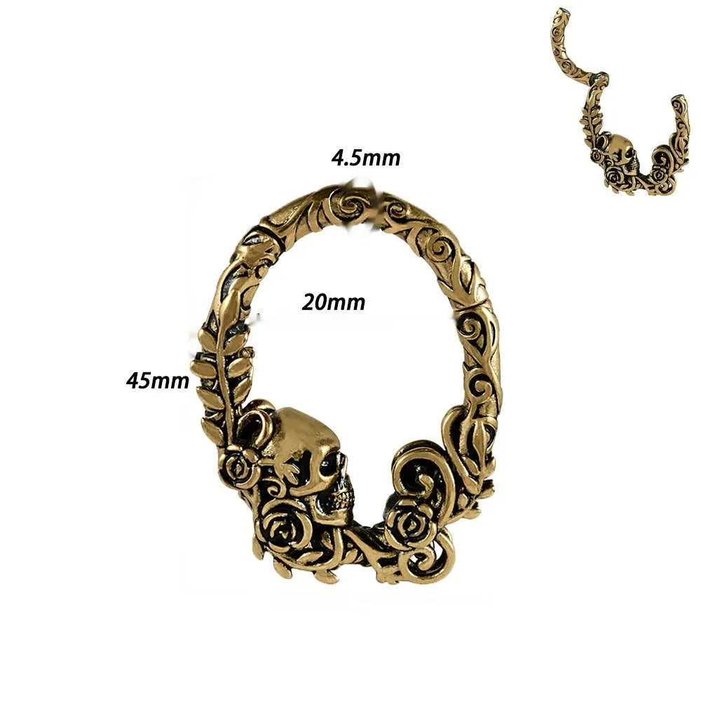 Copper cone round magnet ear extenders showing geometric shape and magnetic fastening in one of eight colour finish options