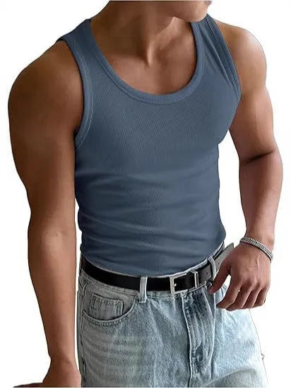 Men's tight-fit round neck sports T-shirt in polyester with wool lining, shown in multiple colour options.