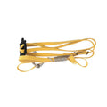 Yellow adjustable turtle walking harness with bell and traction rope for small pets under 6 kg