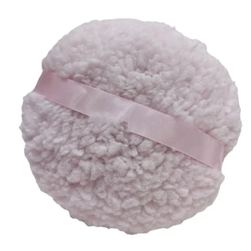 Plush dry powder puff 150x75mm pink white skin colour options for cream foundation