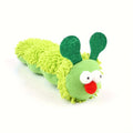 Green interactive rechargeable plush cat toy pillow measuring 24cm long