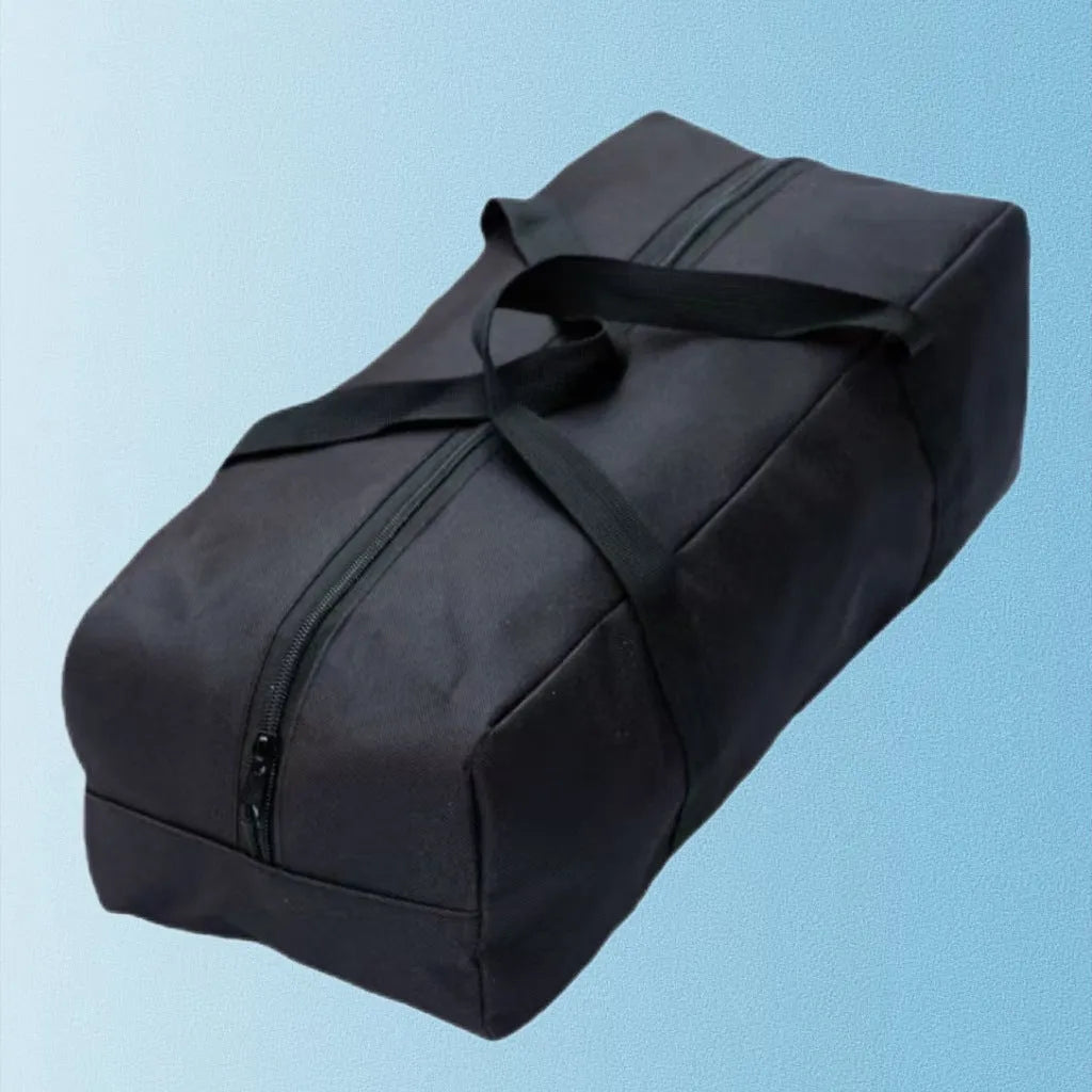 Thick waterproof Oxford cloth outdoor storage bag in black, cube shape, for cycling use