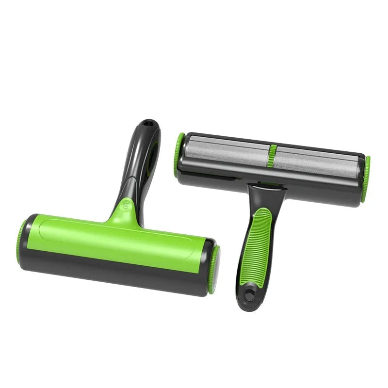 Automatic pet hair lint roller with adhesive cleaning roller for sofa fabrics