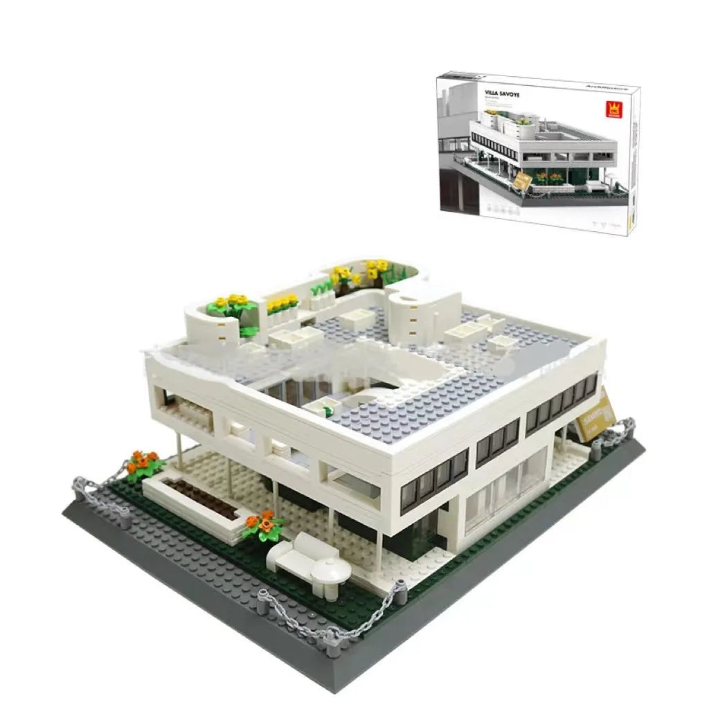 Wange building block street view set with landmark pieces including Eiffel Tower and Big Ben