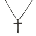 Simple box chain stainless steel necklace unisex alloy velvet band geometric shape gold electroplating finish