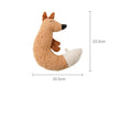 Cartoon pet toy in fox or duckling design with teddy velvet fabric and crinkle sound insert