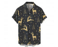 Men's Hawaiian summer shirt with 3D printed floral pattern in short sleeve cardigan style