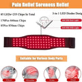 Black infrared physical therapy belt with red light technology for waist pain relief