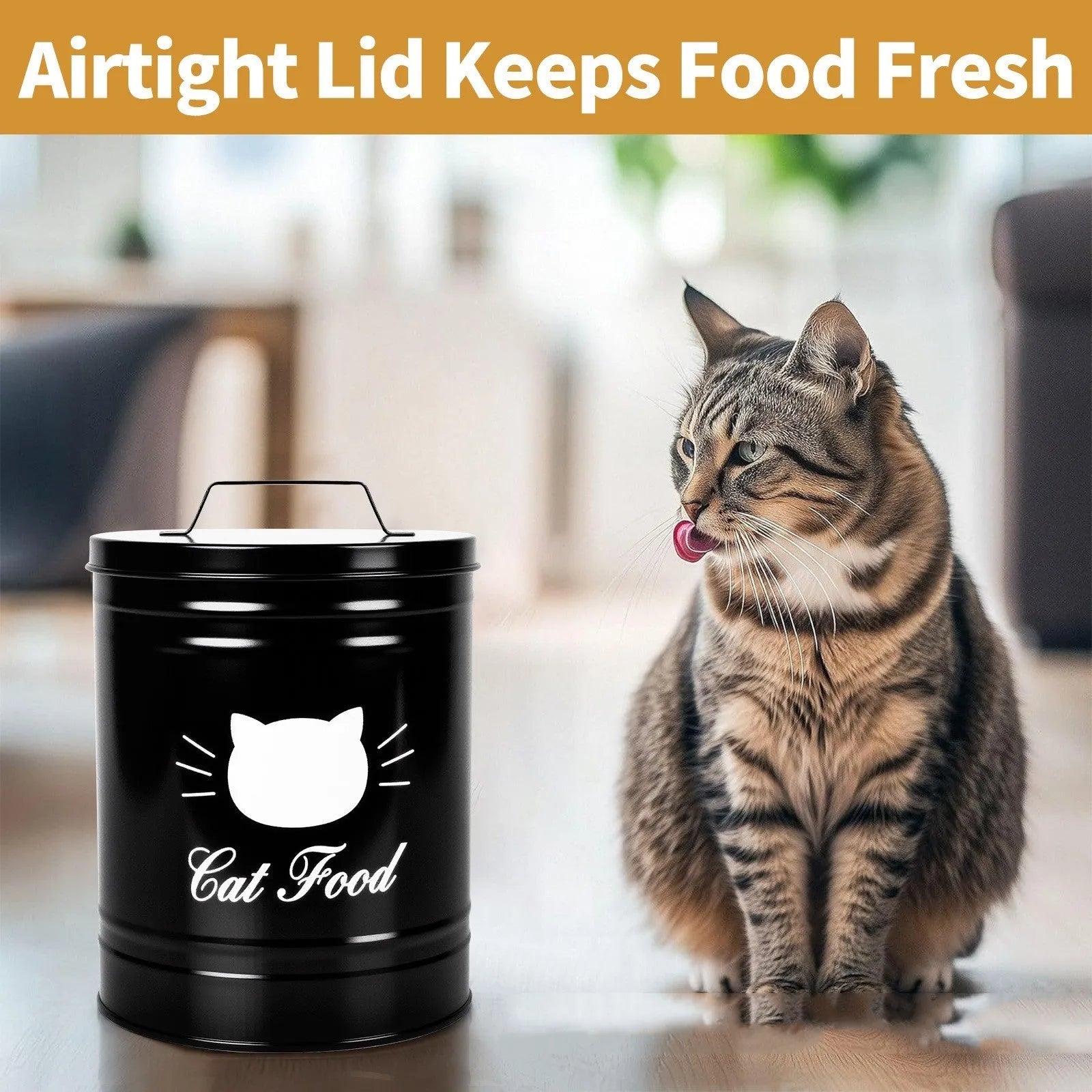 Round black and white iron sheet storage cans with separate inner boxes for kitchen organisation