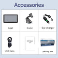 7 inch car GPS navigation device with touchscreen display on vehicle dashboard