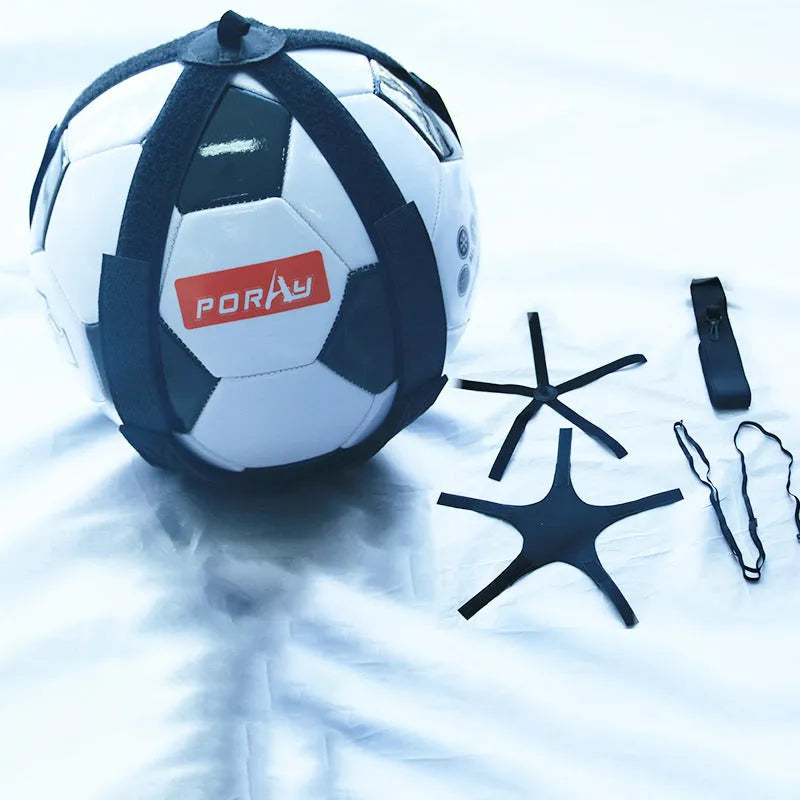 Black football juggling belt training equipment with 2 metre length for foot basket row exercises