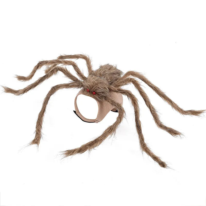 Halloween spider costume for pets in grey, brown, black or purple colours