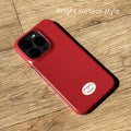Anti-fingerprint plaid phone case for iPhone 15 Pro Max in red and orange pattern