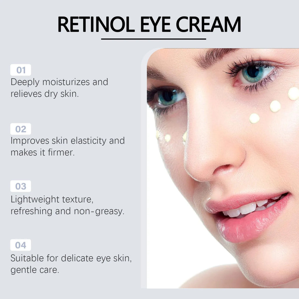 20g tube of retinol eye cream for moisturising the eye area.