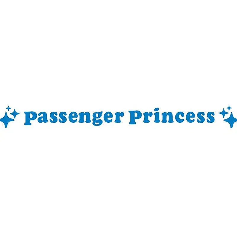 Passenger Princess text on a 12.5cm reflective vinyl car decoration sticker