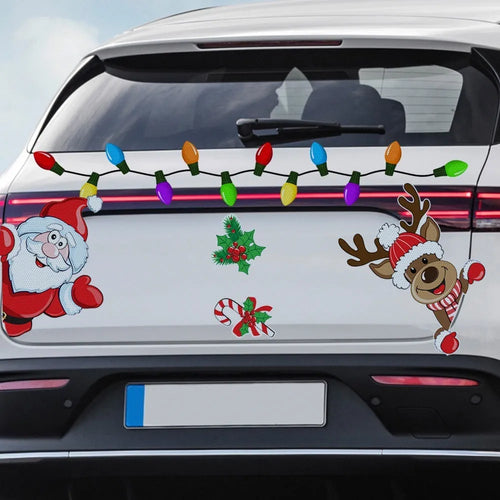 Christmas elk reflective magnetic sticker with cartoon design in RFM026 colour