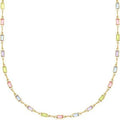 Geometric pendant crystal necklace on an adjustable alloy chain.