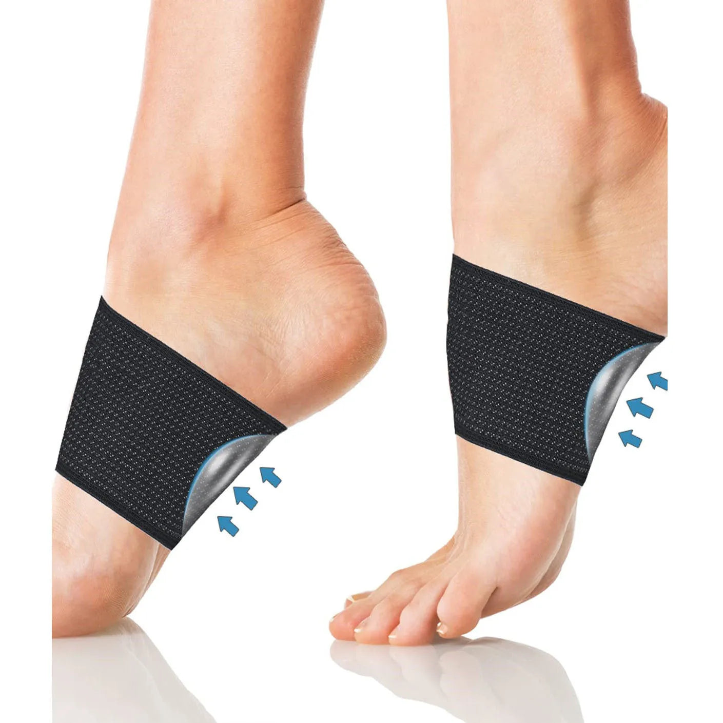 Elastic arch support foot bandage for flat feet in heart style and ordinary style options