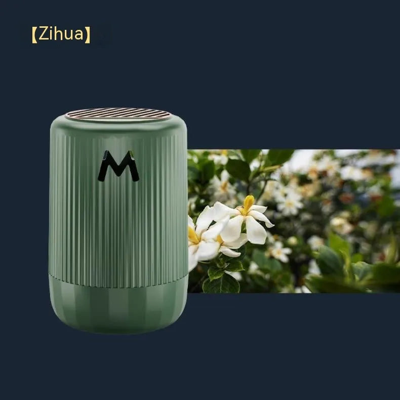 Solid aromatherapy cup for car and home use in choice of four scents, measuring 10 cm by 6 cm.