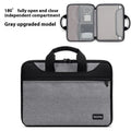 Encapsulate full open and close Oxford cloth laptop bag for men and women business travel, black, fits 15 inch laptop