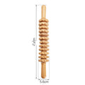 Set of natural beech wood massage rollers including T-shaped, 9-wheel, 12-wheel, and 13-wheel designs.